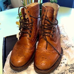 Hunter Cree field brogue boots, London tan  purchased in Scotland 10US Barbour